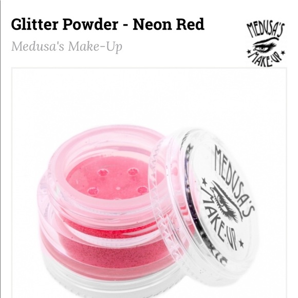 🌟💙NEON RED Medusa Makeup Glitter Pot NWT - Picture 7 of 8